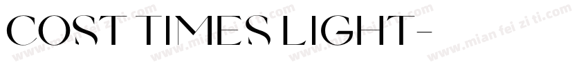 Cost Times light字体转换